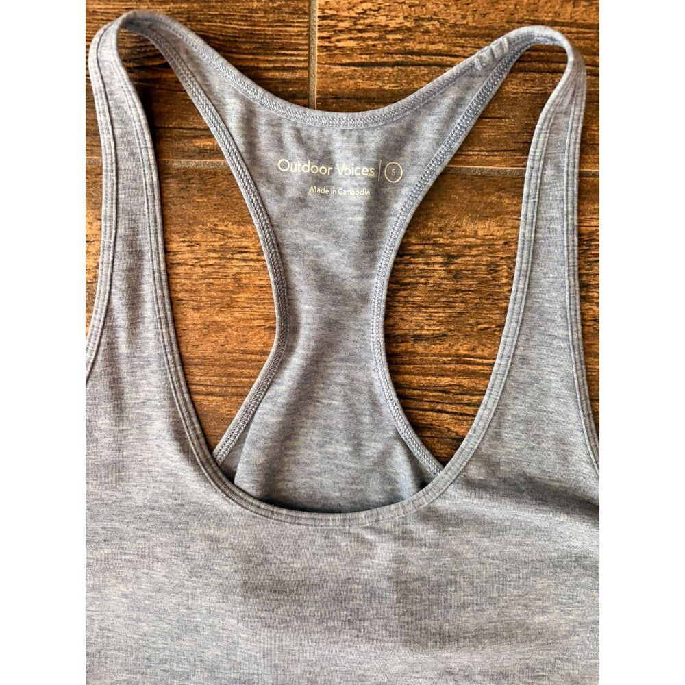 Outdoor Voices Heather Blue Racerback Tank - S - Picture 2 of 4